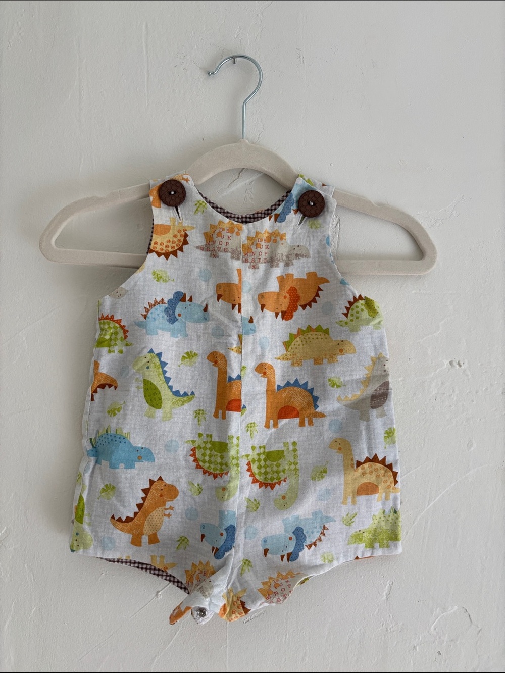 Handmade Dinosaur Print Romper 6-9M